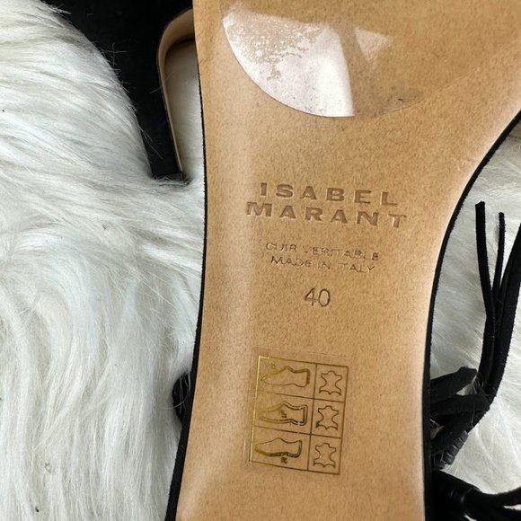 Isabel Marant Aatos Heeled Sandal in Black - Picture 6 of 7